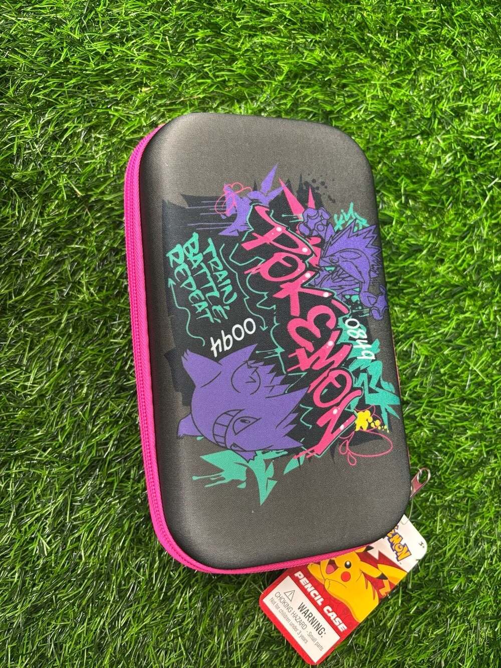 Pokemon Graffiti Hard Sided Pencil Case Gengar Black Pink
